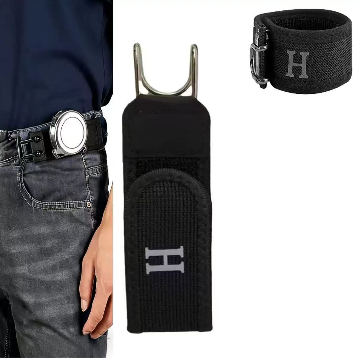Adjustable Waist Belt Buckle with Hook and Velcro