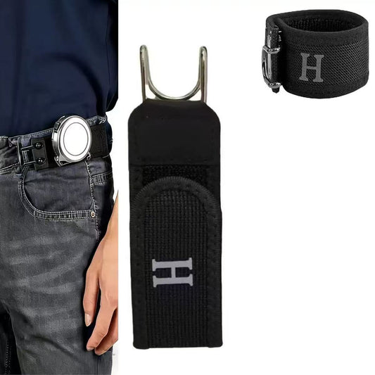 Adjustable Waist Belt Buckle with Hook and Velcro