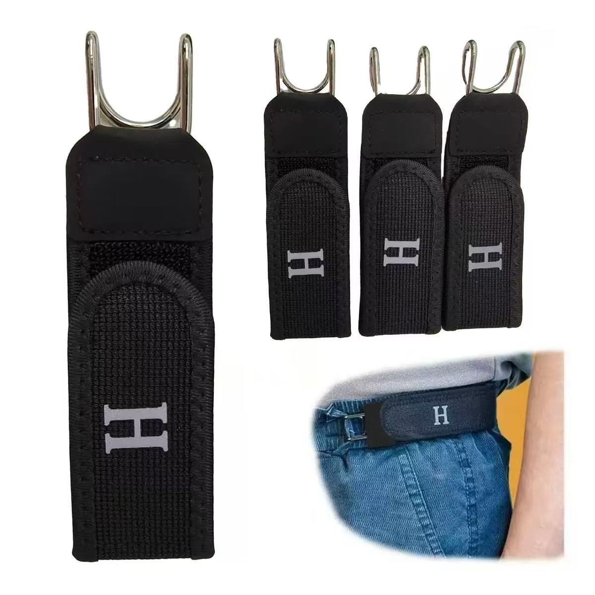 Adjustable Waist Belt Buckle with Hook and Velcro