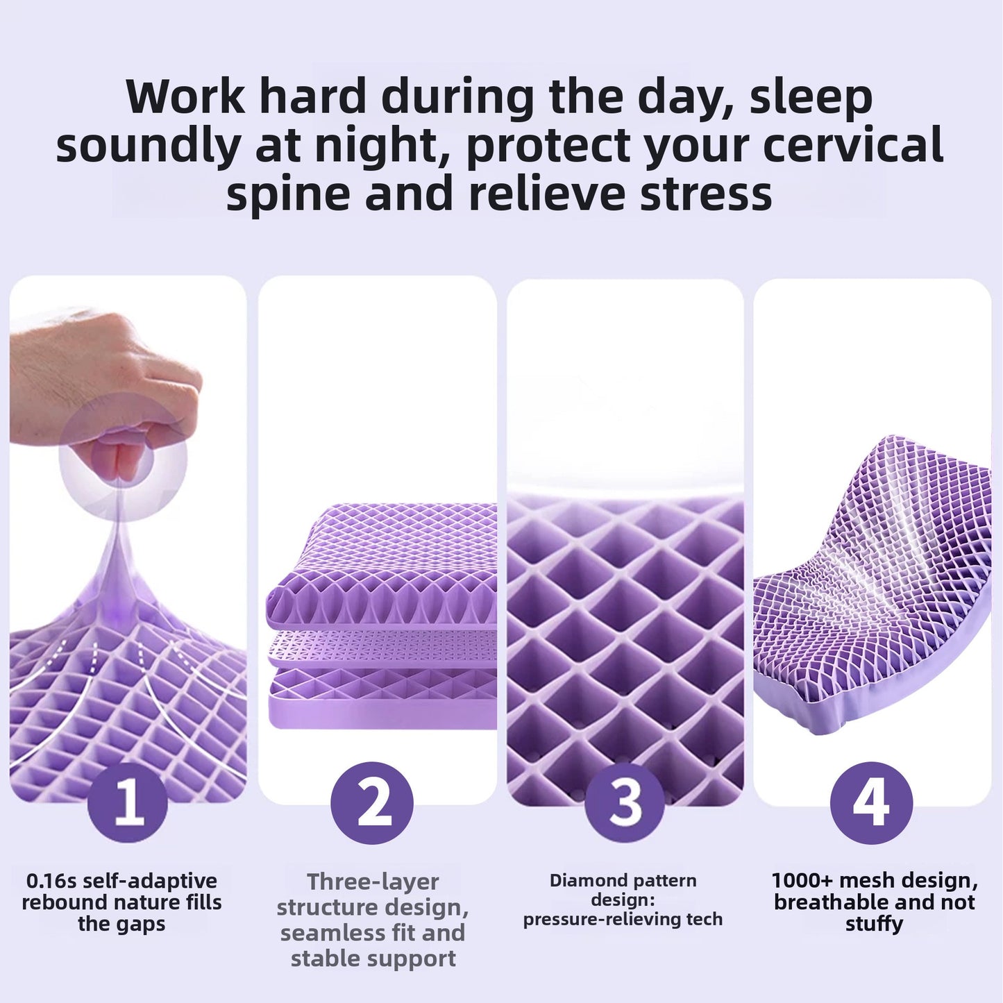 Fitvexo ChillCloud Cooling Breathable Pillow