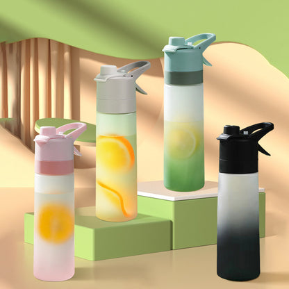 Spray Plastic Water Bottle with Large Capacity